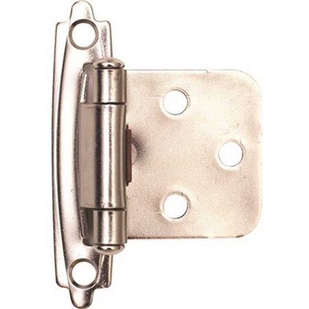 ANVIL MARK 1-1/2 in. Satin Nickel Cabinet Hinge, 10PK 2494370